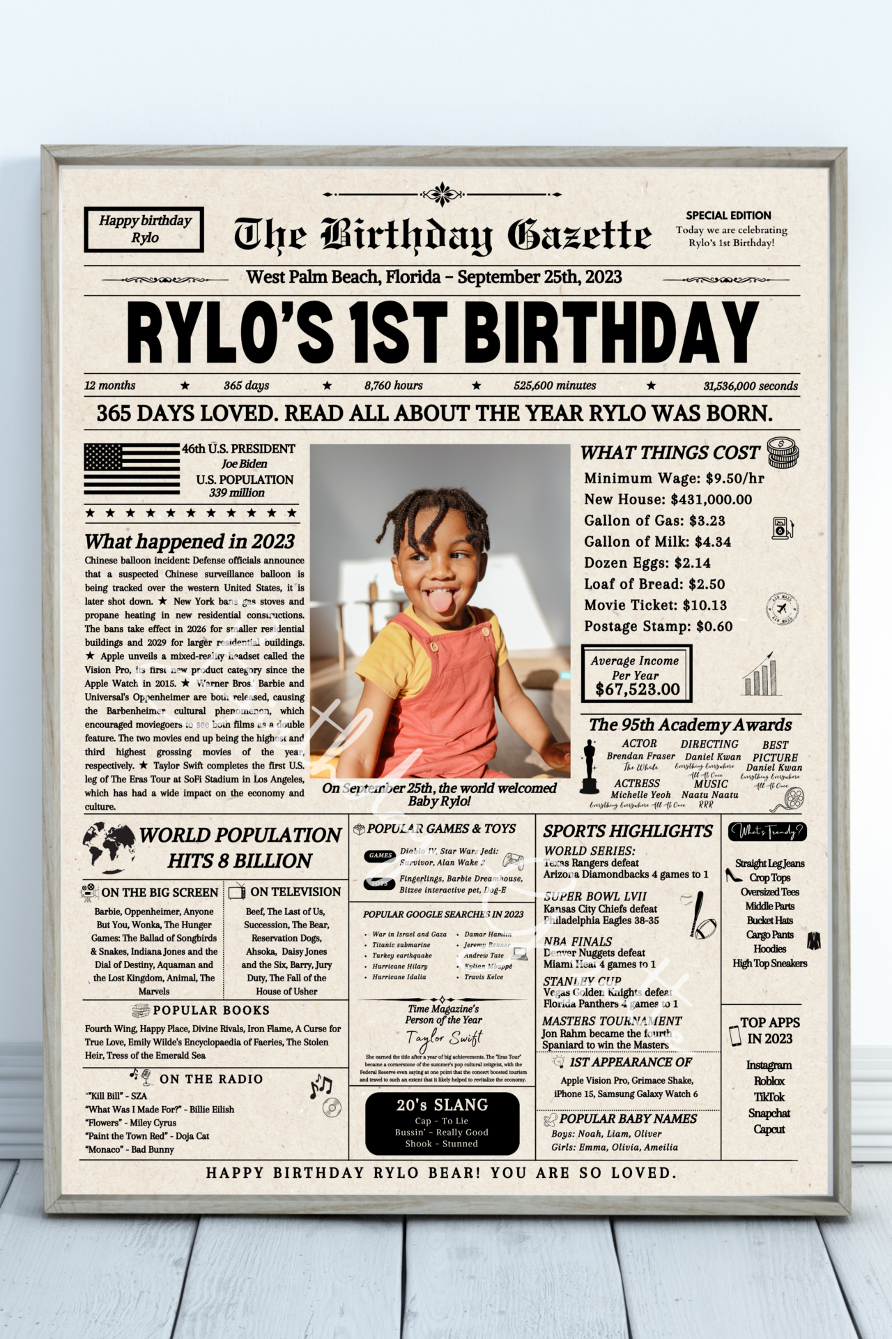 personalized birthday newspaper personalized birthday newspaper