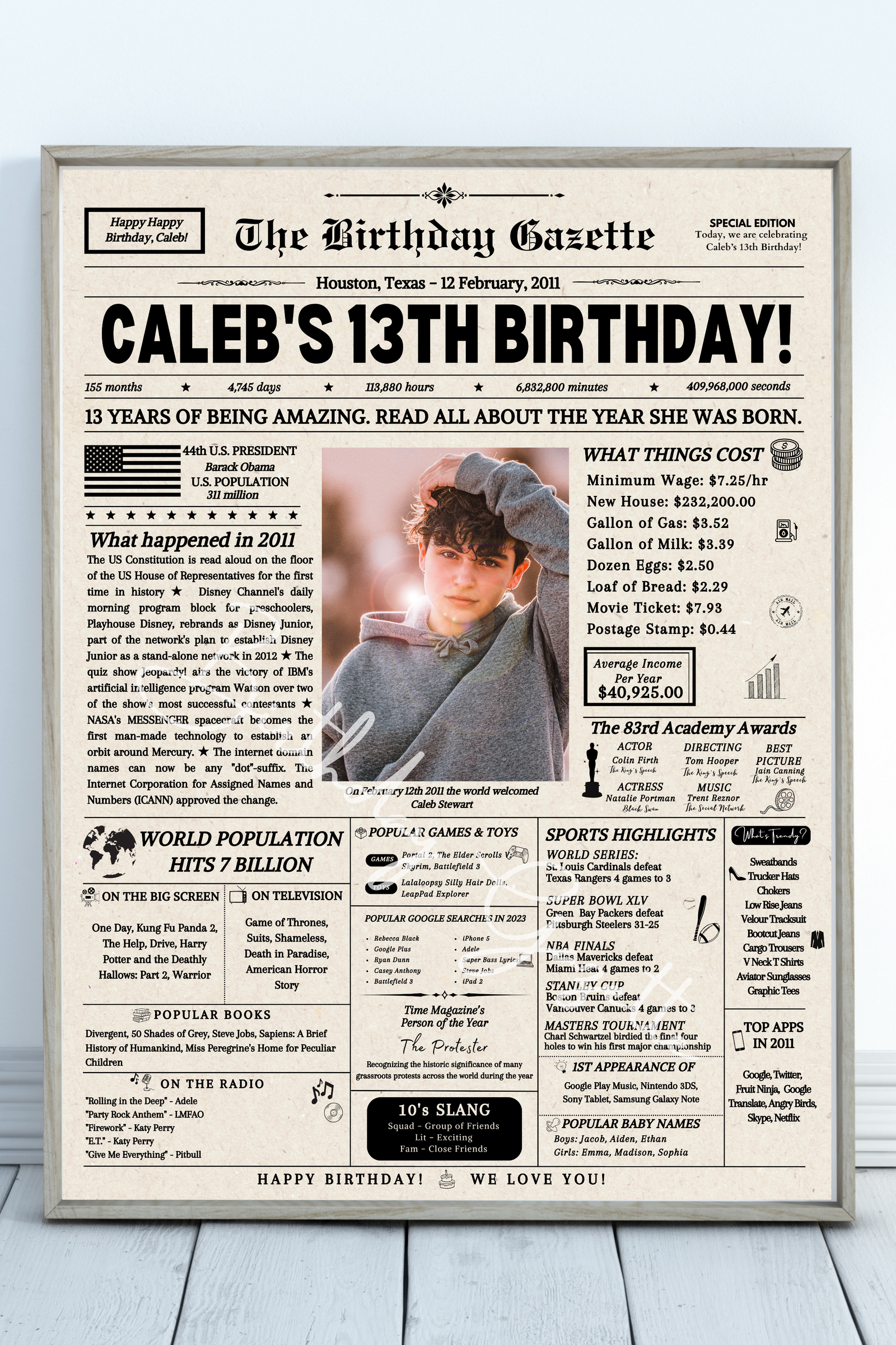 personalized birthday newspaper personalized birthday newspaper