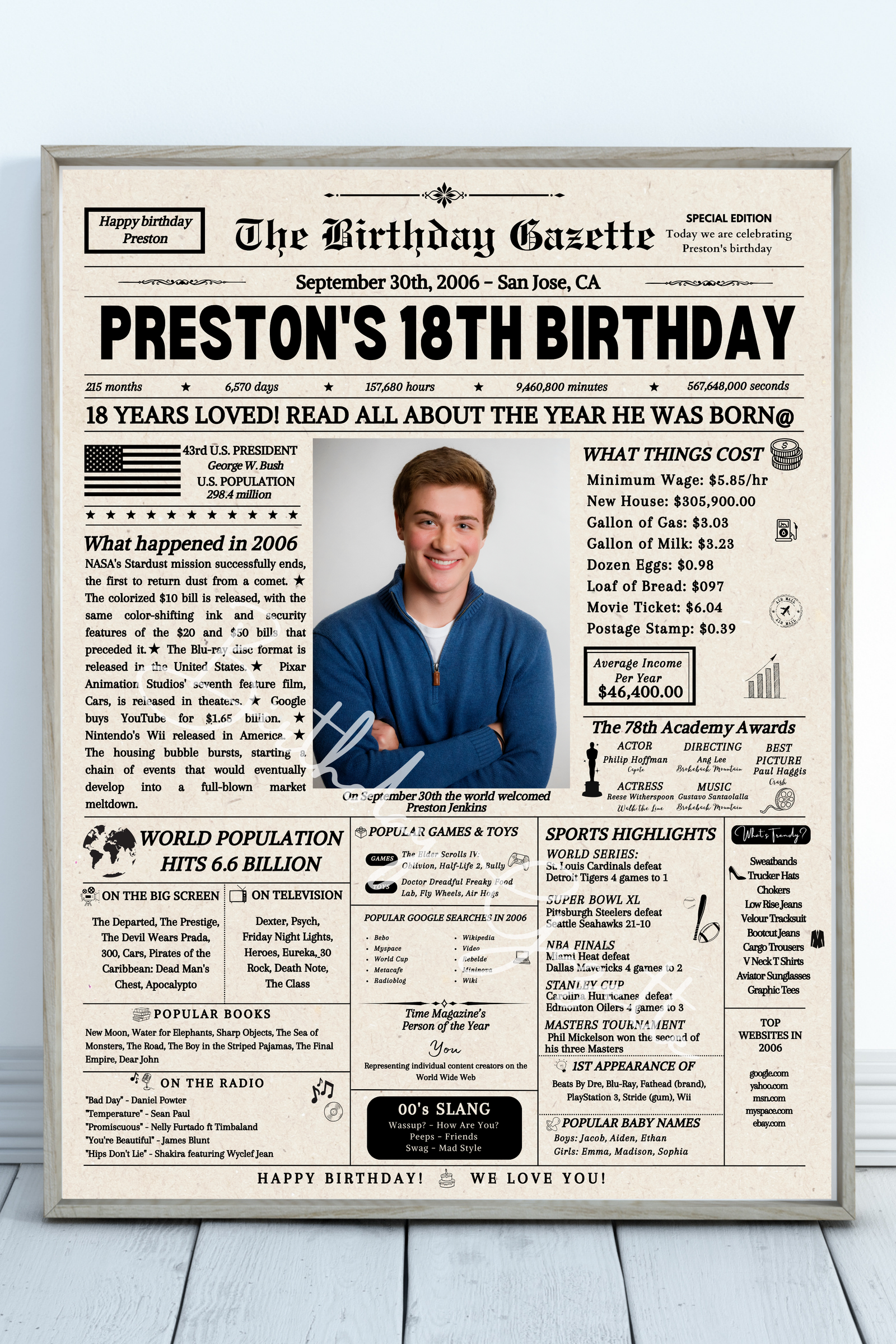 personalized birthday newspaper personalized birthday newspaper
