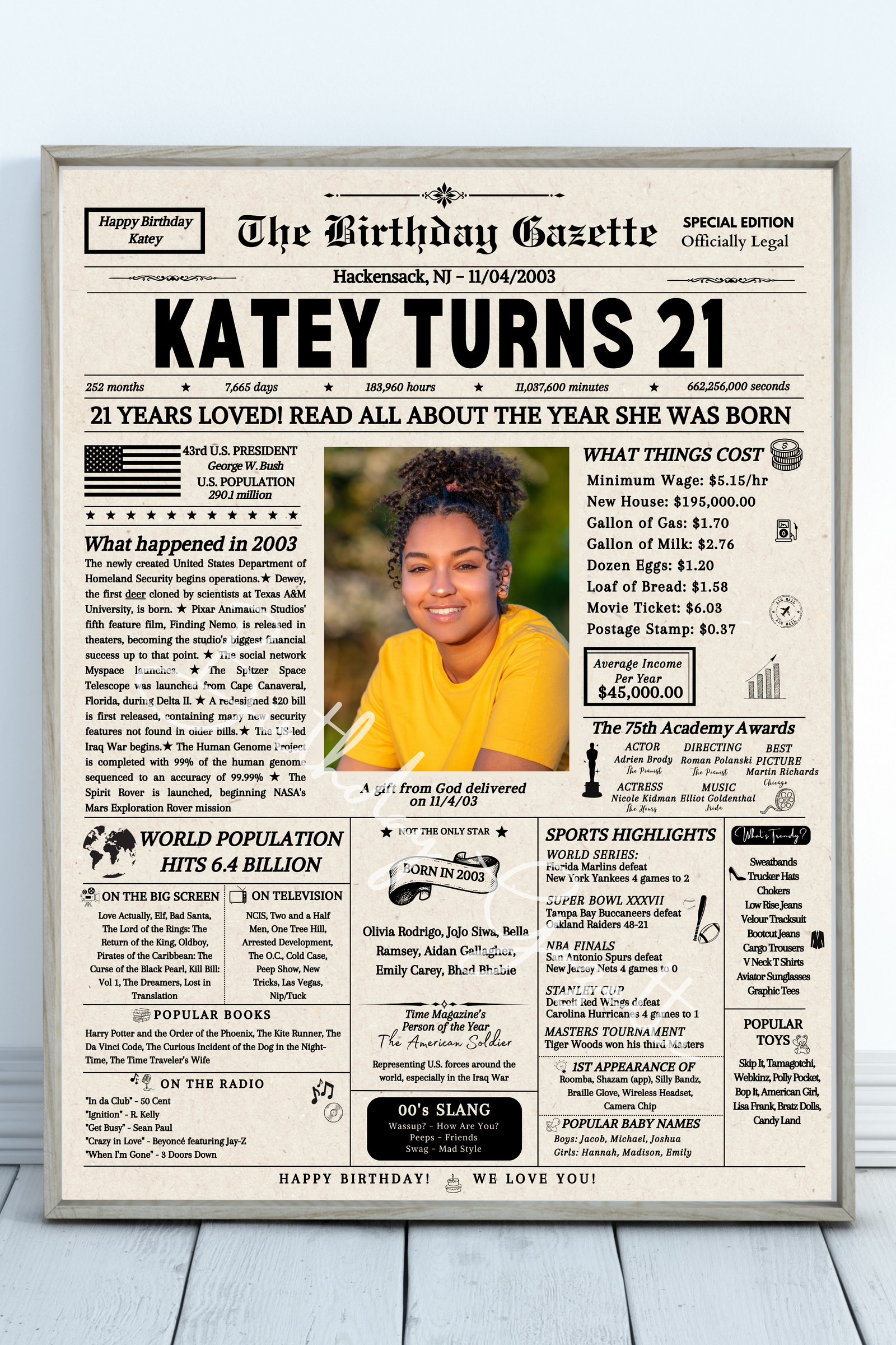 personalized birthday newspaper personalized birthday newspaper