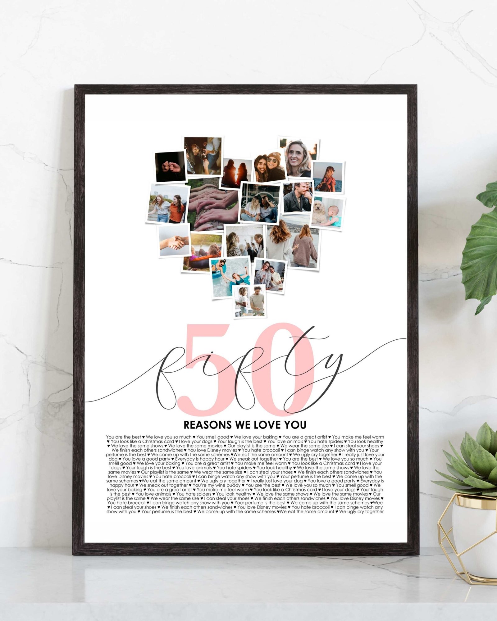 50 reasons we love you print 50 reasons we love you print