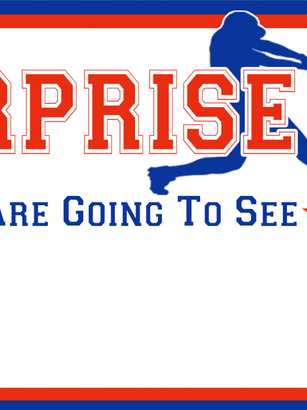 Baseball Game Ticket Surprise - Print And Give A Ticket