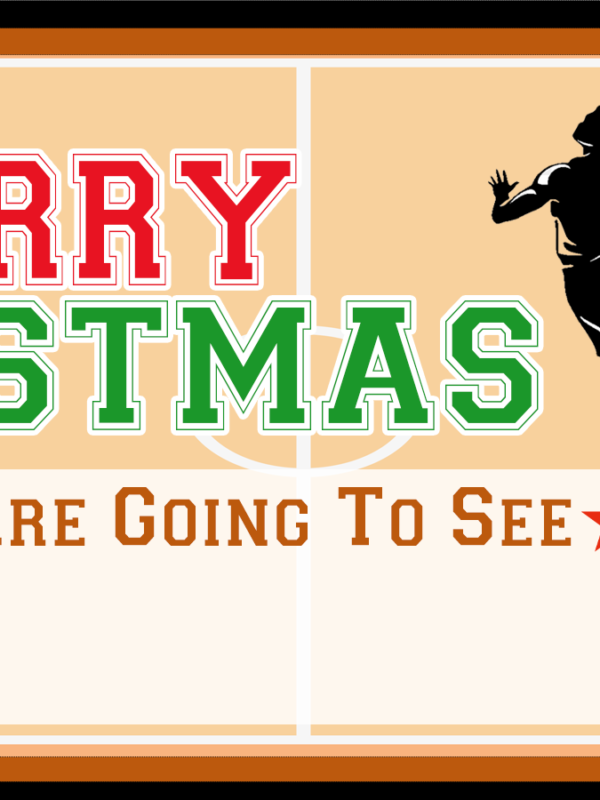 Christmas Basketball Game Gift Ticket - Print And Give A Ticket