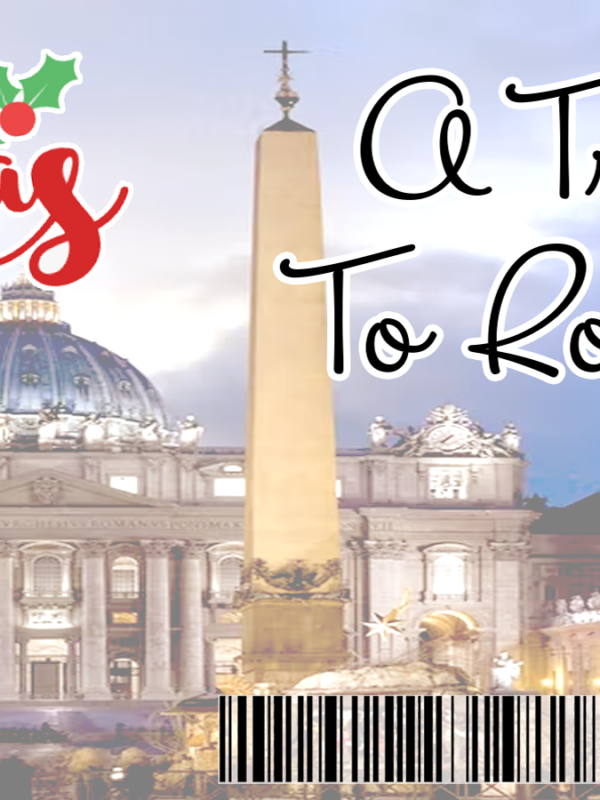 Christmas Rome Boarding Pass Surprise Gift - Print And Give A Ticket