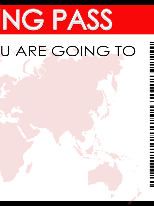 Boarding Pass Surprise Gift - Print And Give A Ticket