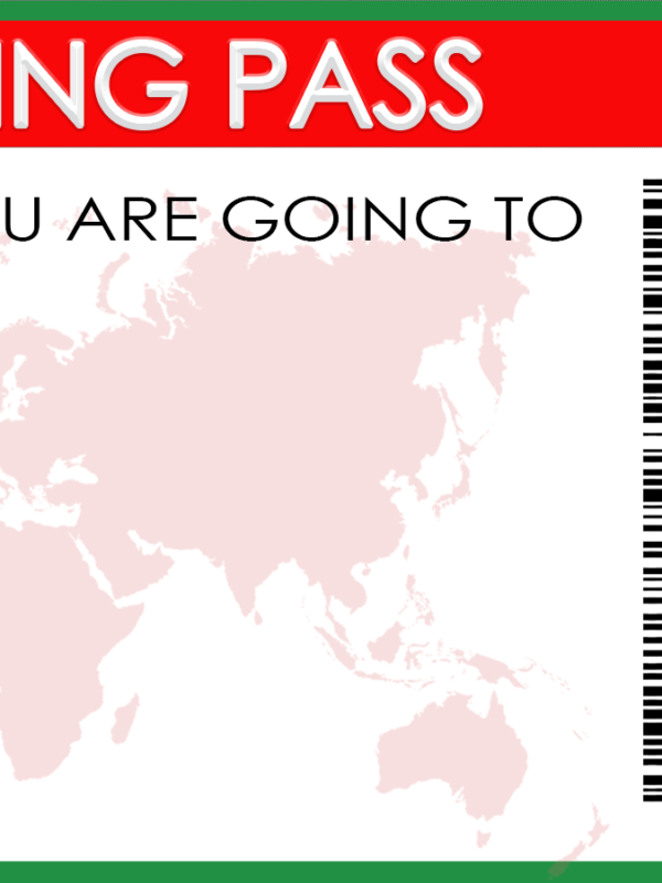 Christmas Boarding Pass Surprise Gift Ticket - Print And Give A Ticket