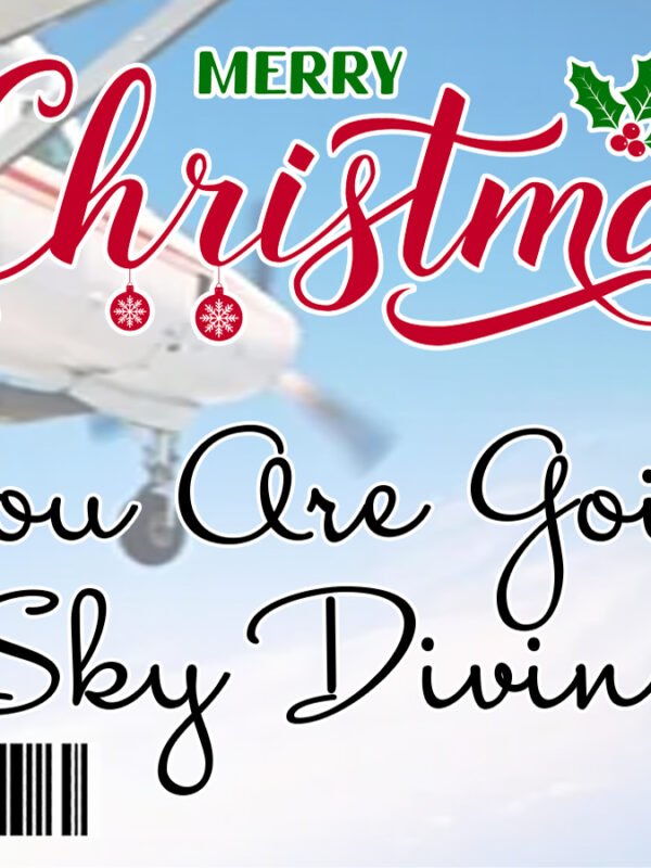 Christmas Skydiving Surprise Gift - Print And Give A Ticket