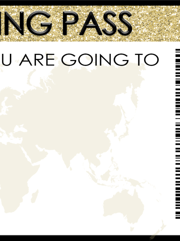 Boarding Pass Anniversary Gift (Gold) - Print And Give A Ticket