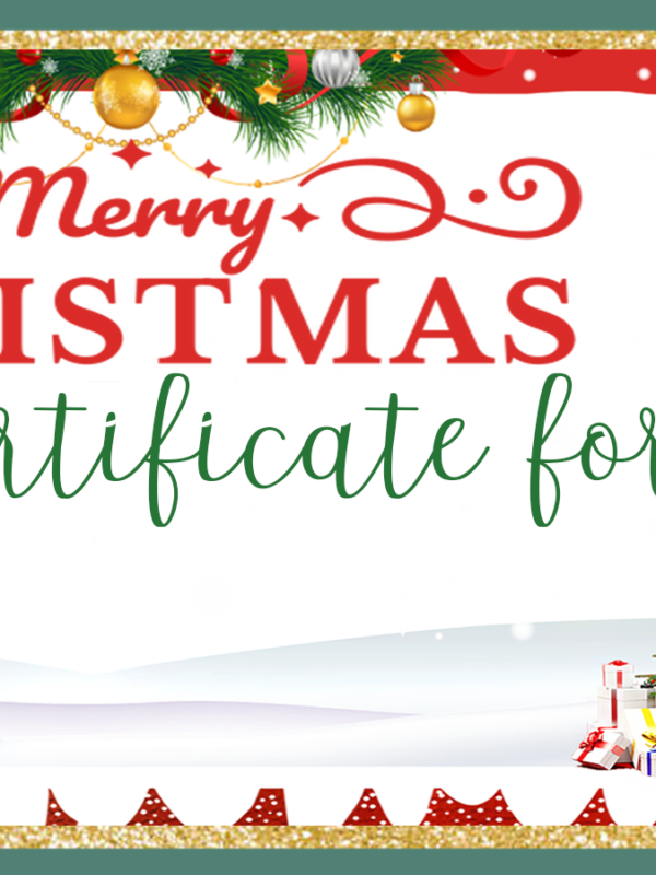 Gift Certificate Christmas Gift - Print And Give A Gift Certificate