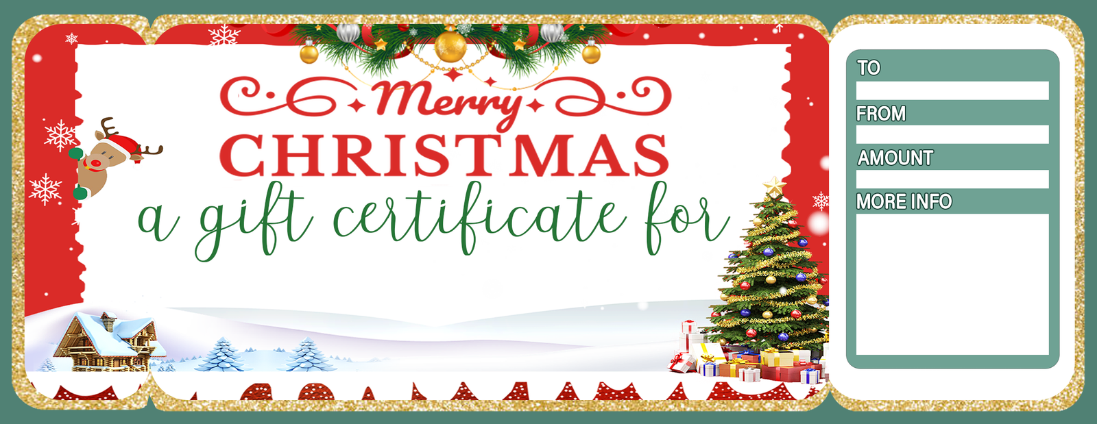 XMAS Gift Certificate Form