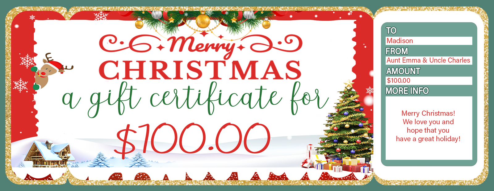 XMAS Gift Certificate Listing 1