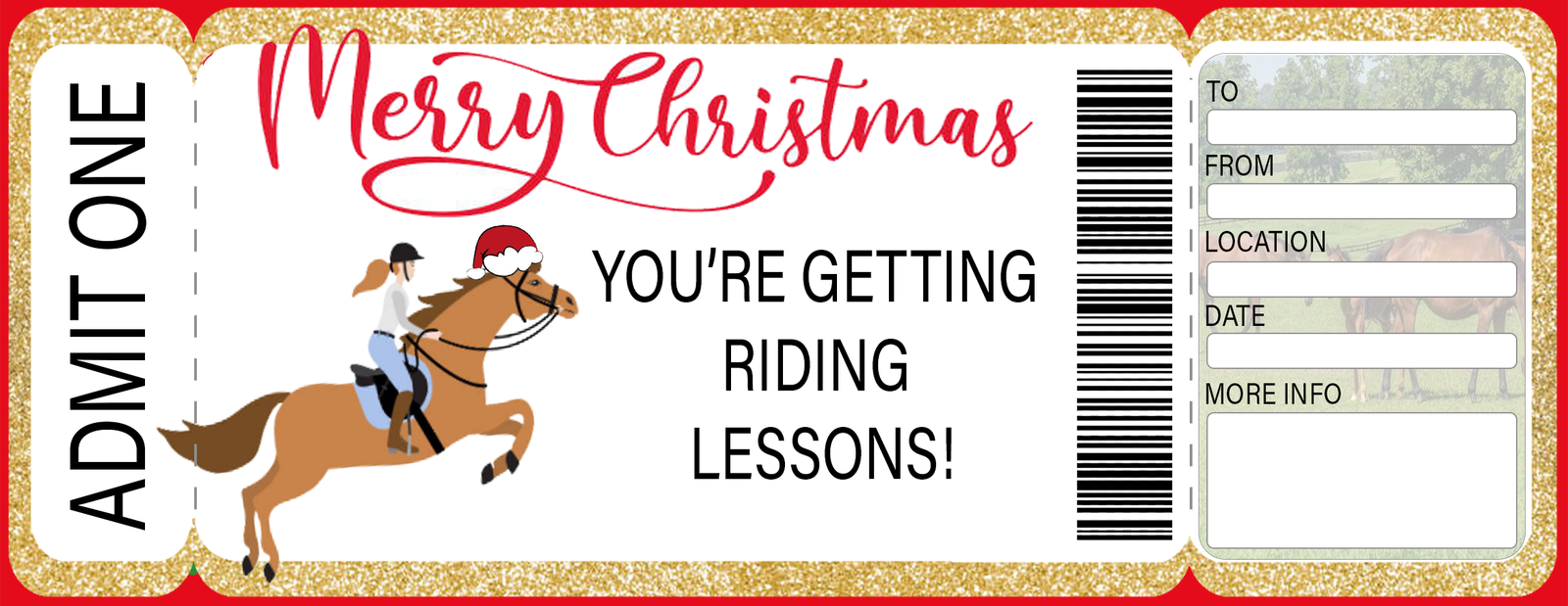 XMAS Riding Lessons Form
