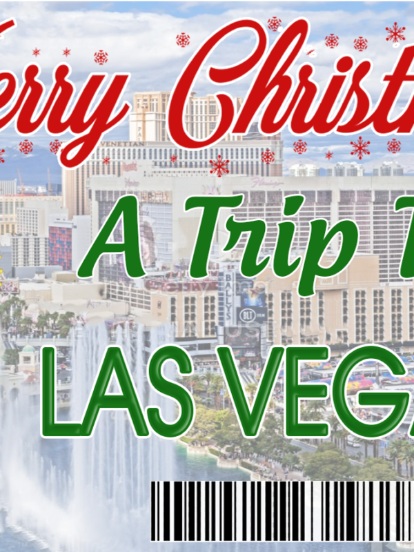 Christmas Las Vegas Boarding Pass Surprise Gift - Print And Give A Ticket