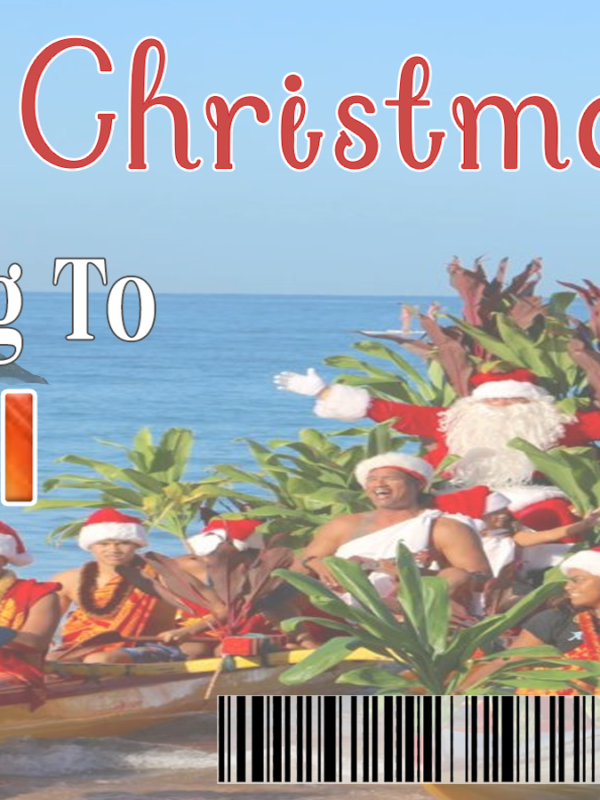 Christmas Hawaii Boarding Pass Surprise Gift - Print And Give A Ticket