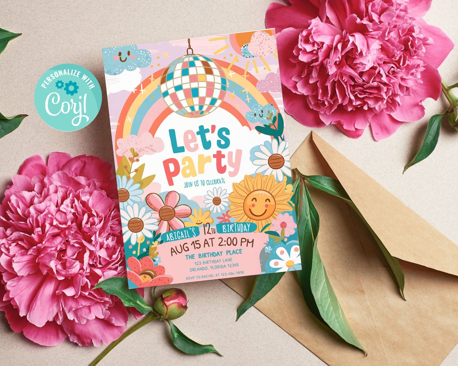 Groovy Birthday Invitation Groovy Birthday Invitation
