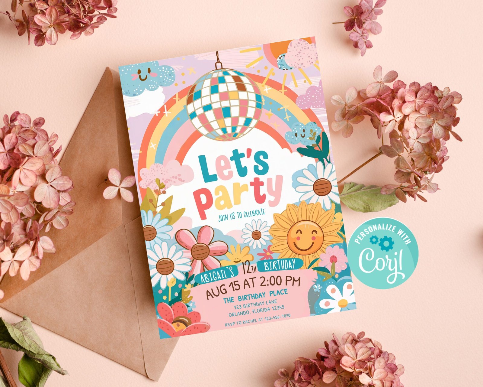 Groovy Birthday Invitation Groovy Birthday Invitation