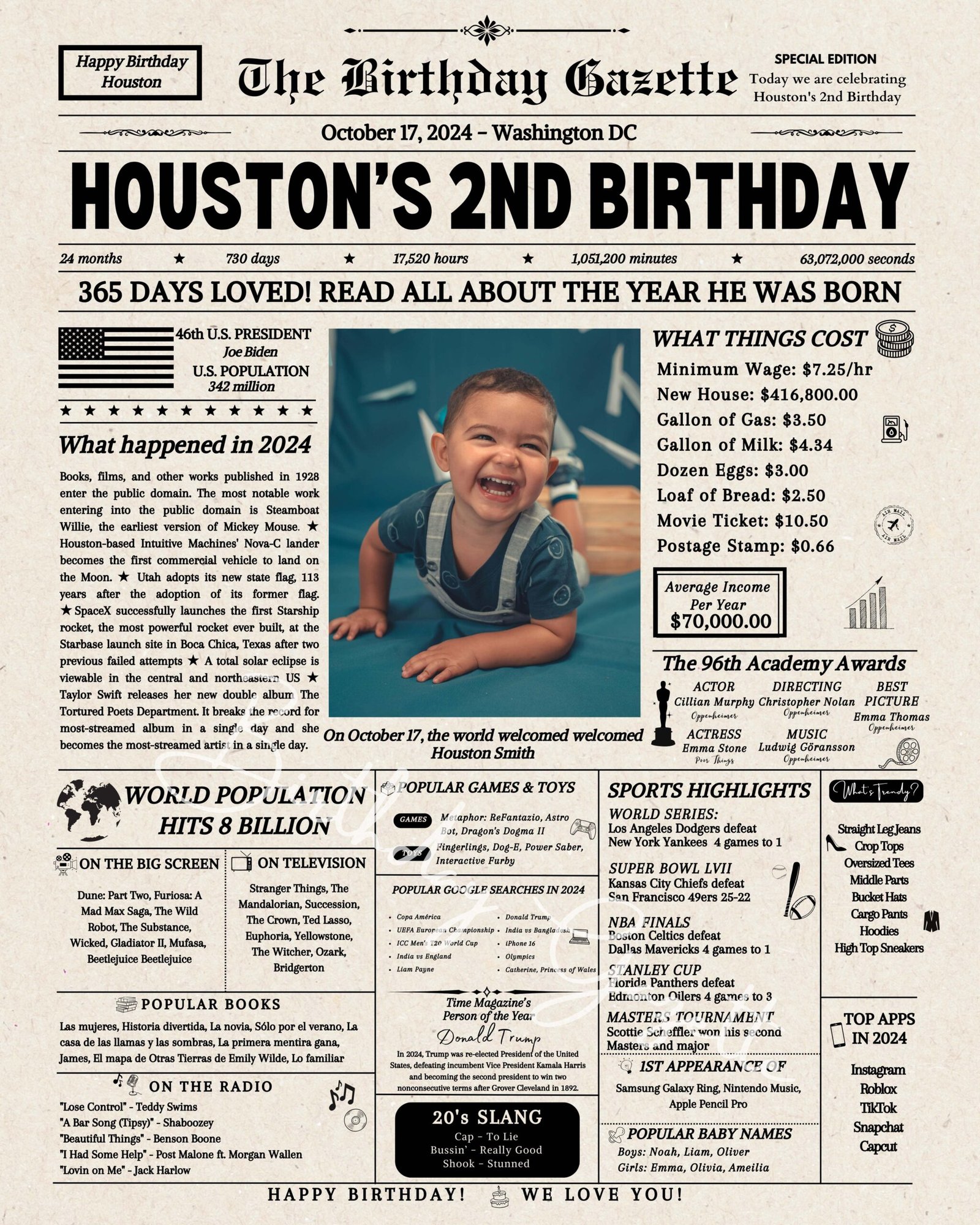 2nd Birthday Newspaper 2nd Birthday Newspaper