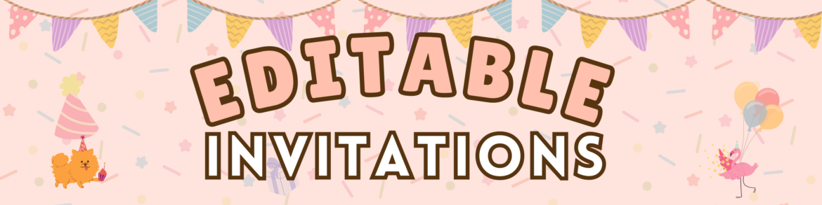 Editable Birthday Invitations Editable Birthday Invitations