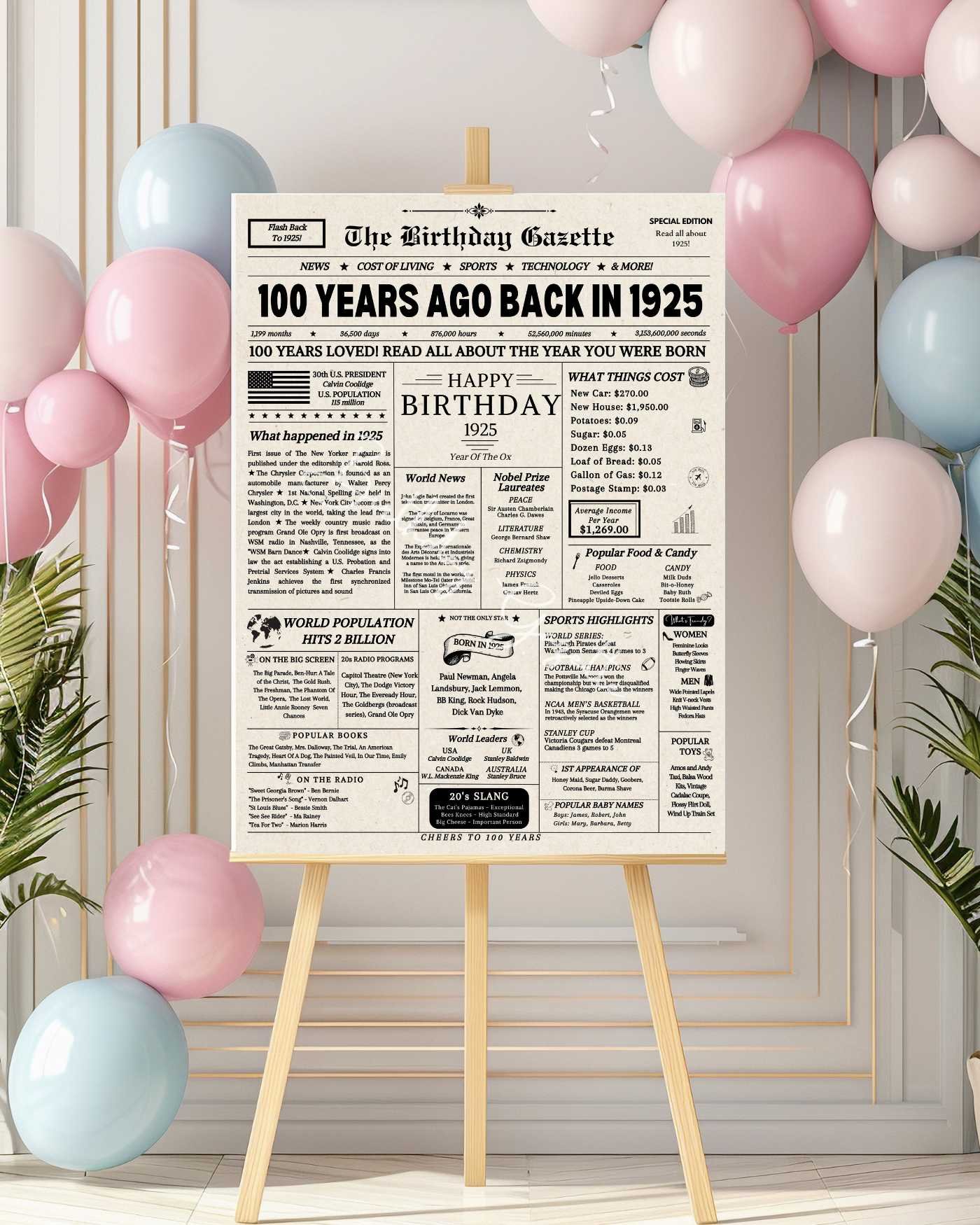 100th birthday sign 100th birthday sign