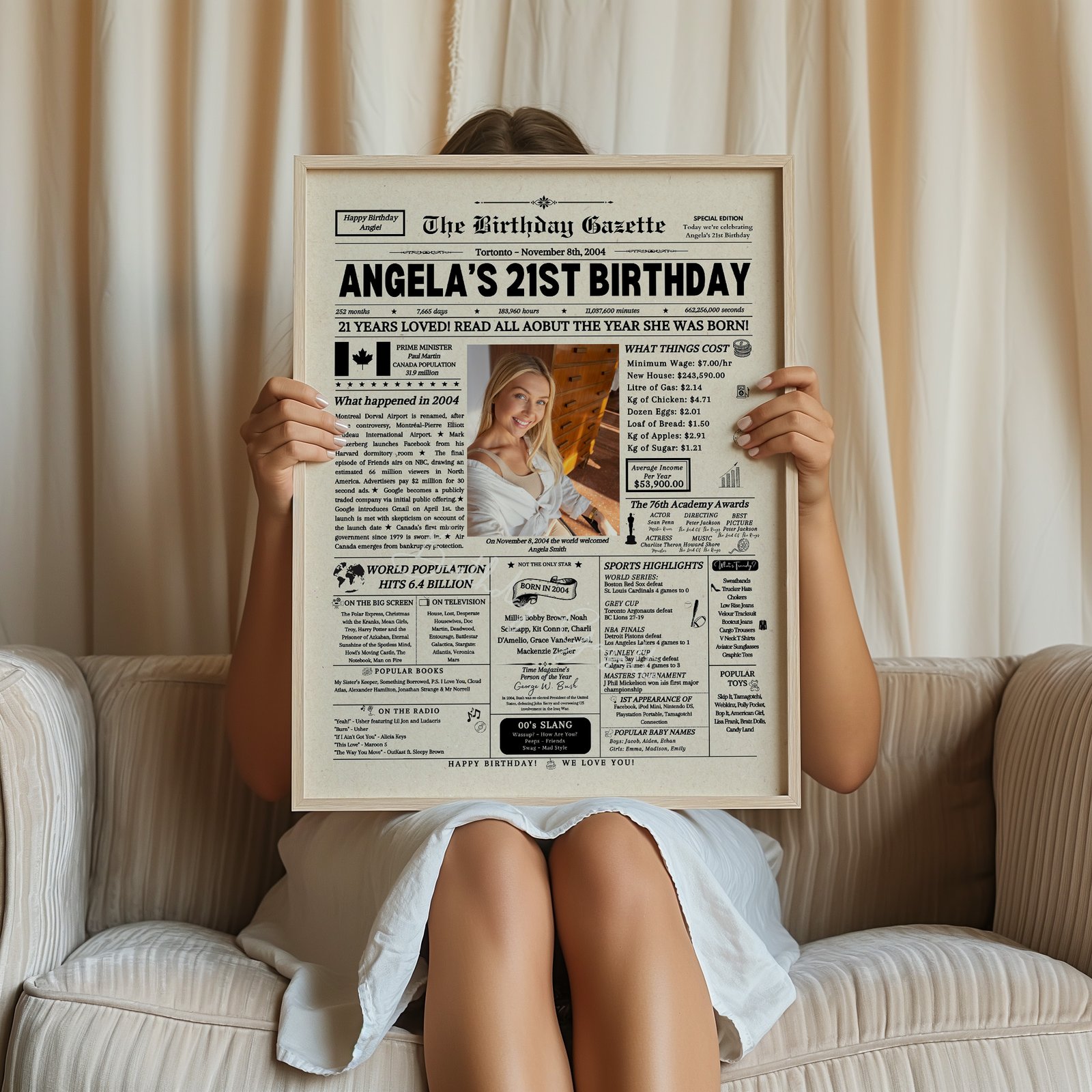 21st Birthday Newspaper Customized Canada 21st Birthday Newspaper Customized Canada