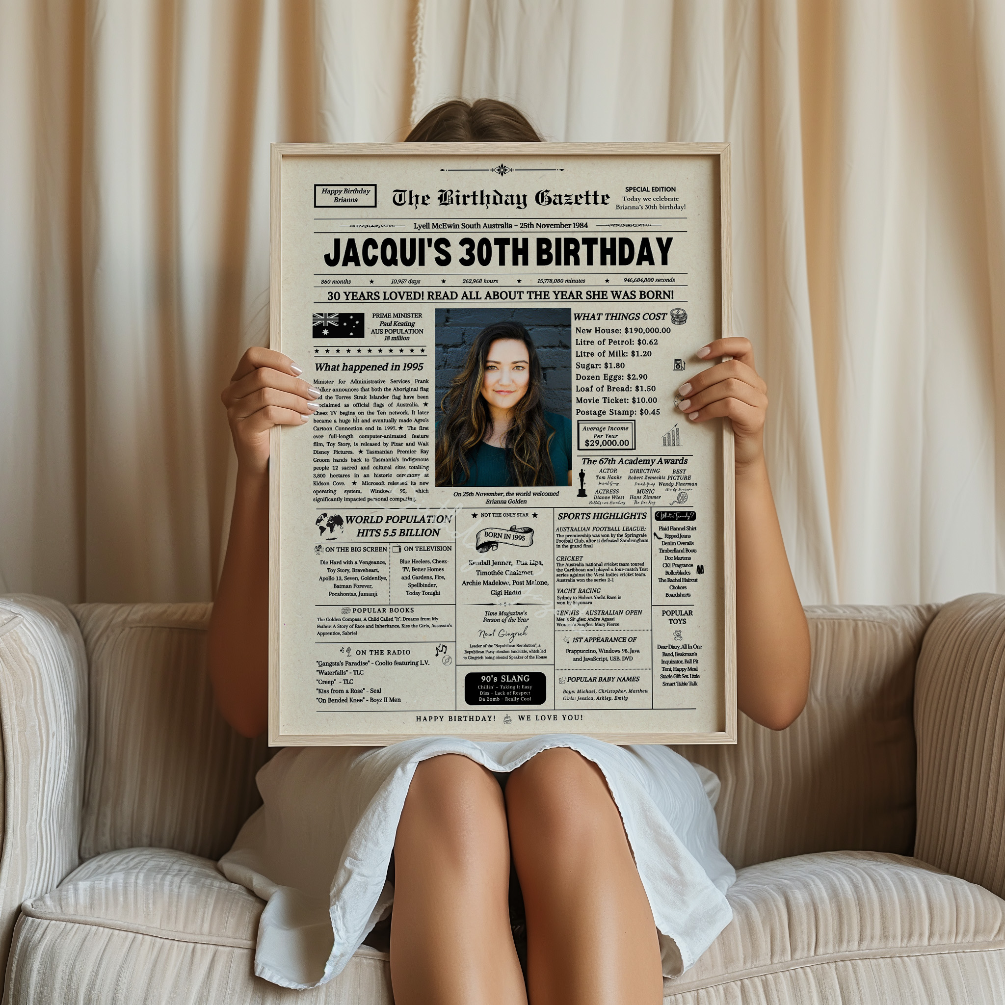 30th Birthday Newspaper Australia 30th Birthday Newspaper Australia
