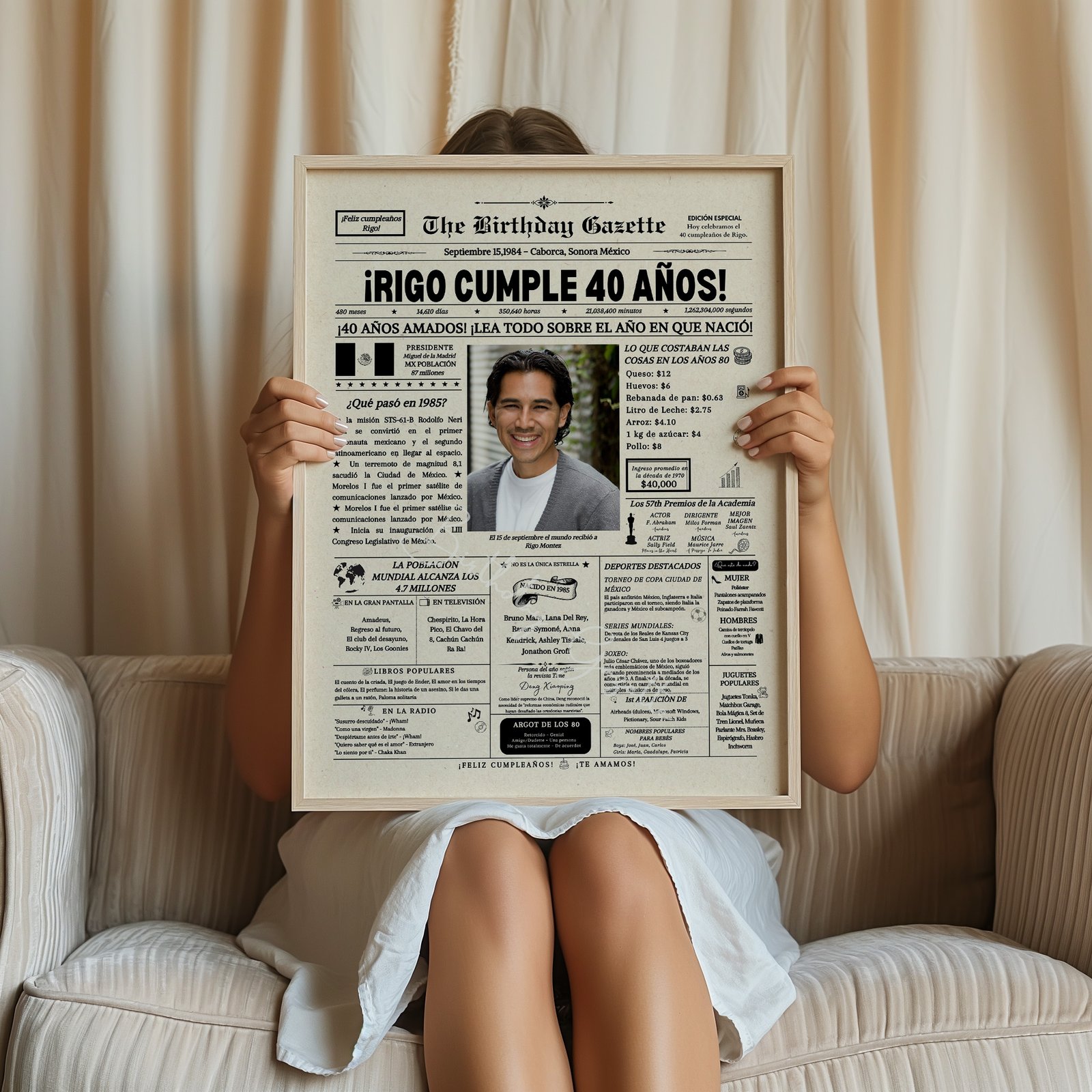 40th Birthday Newspaper Customized Mexico 40th Birthday Newspaper Customized Mexico