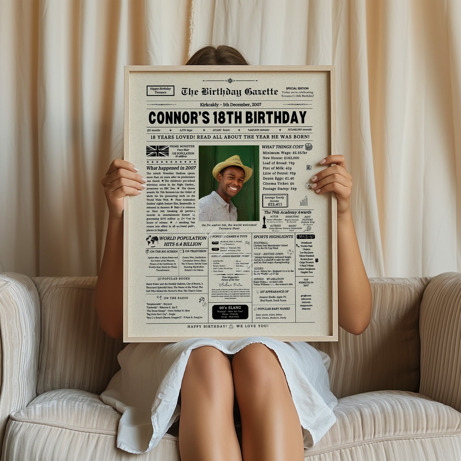 18th Personalized Birthday Newspaper UK 18th Personalized Birthday Newspaper UK