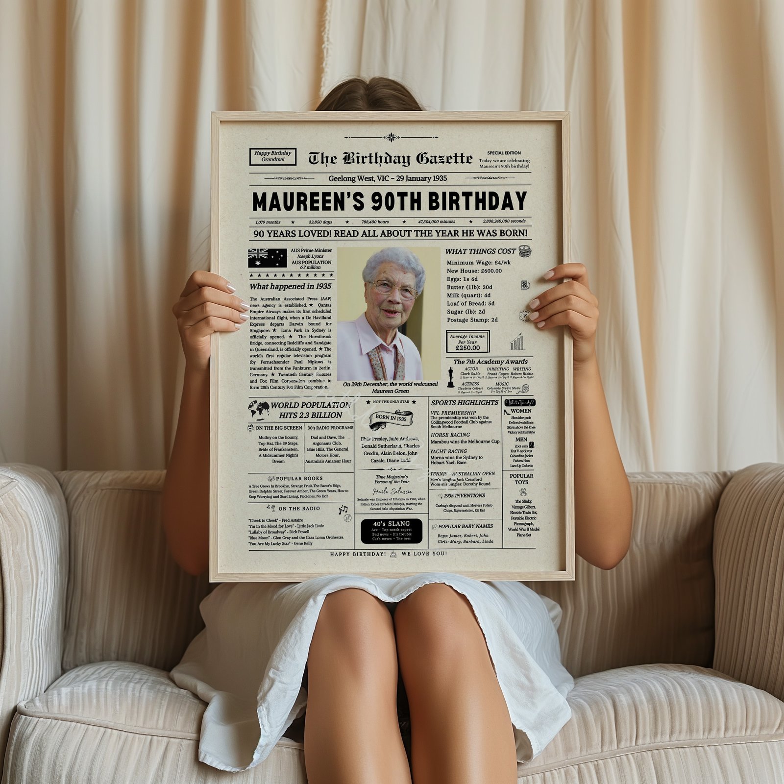 90th Birthday Newspaper Australia 90th Birthday Newspaper Australia