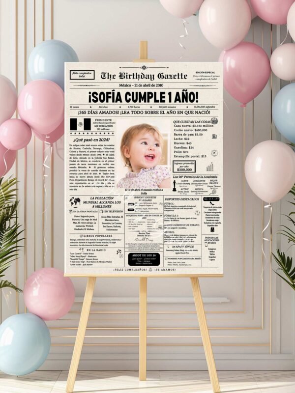 1st Birthday Newspaper Mexico