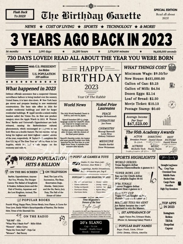 3rd birthday newspaper download usa
