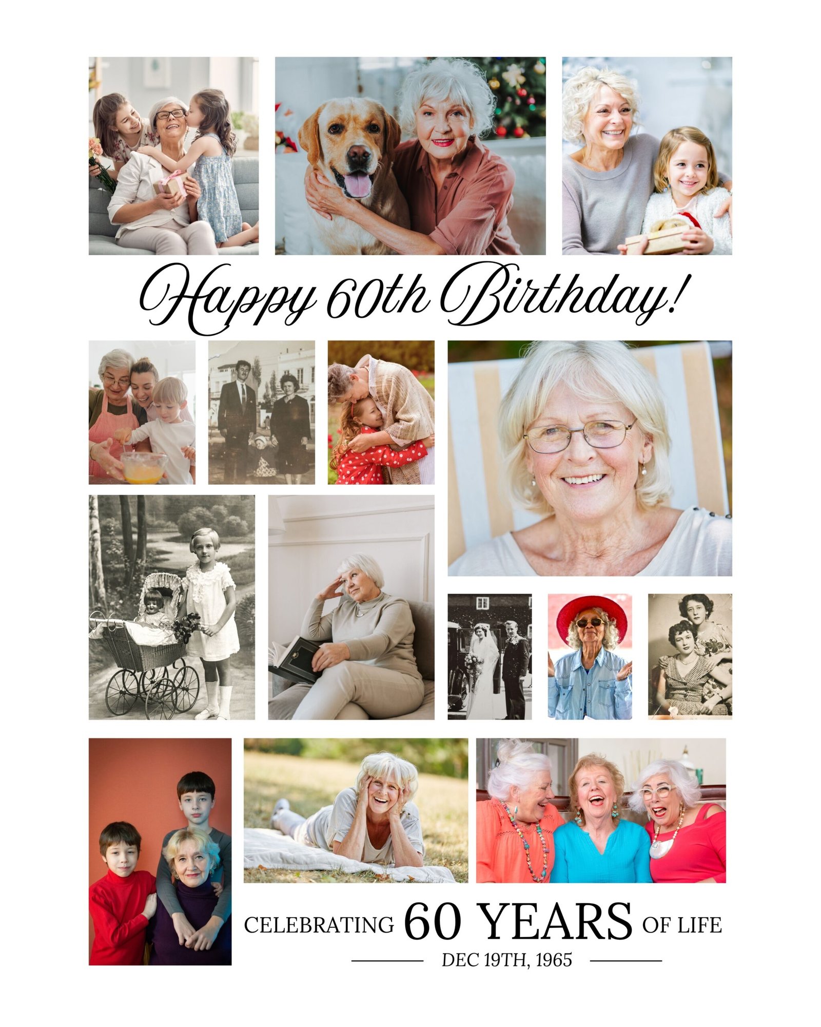 60 Birthday Photo Collage (4) 60 Birthday Photo Collage (4)