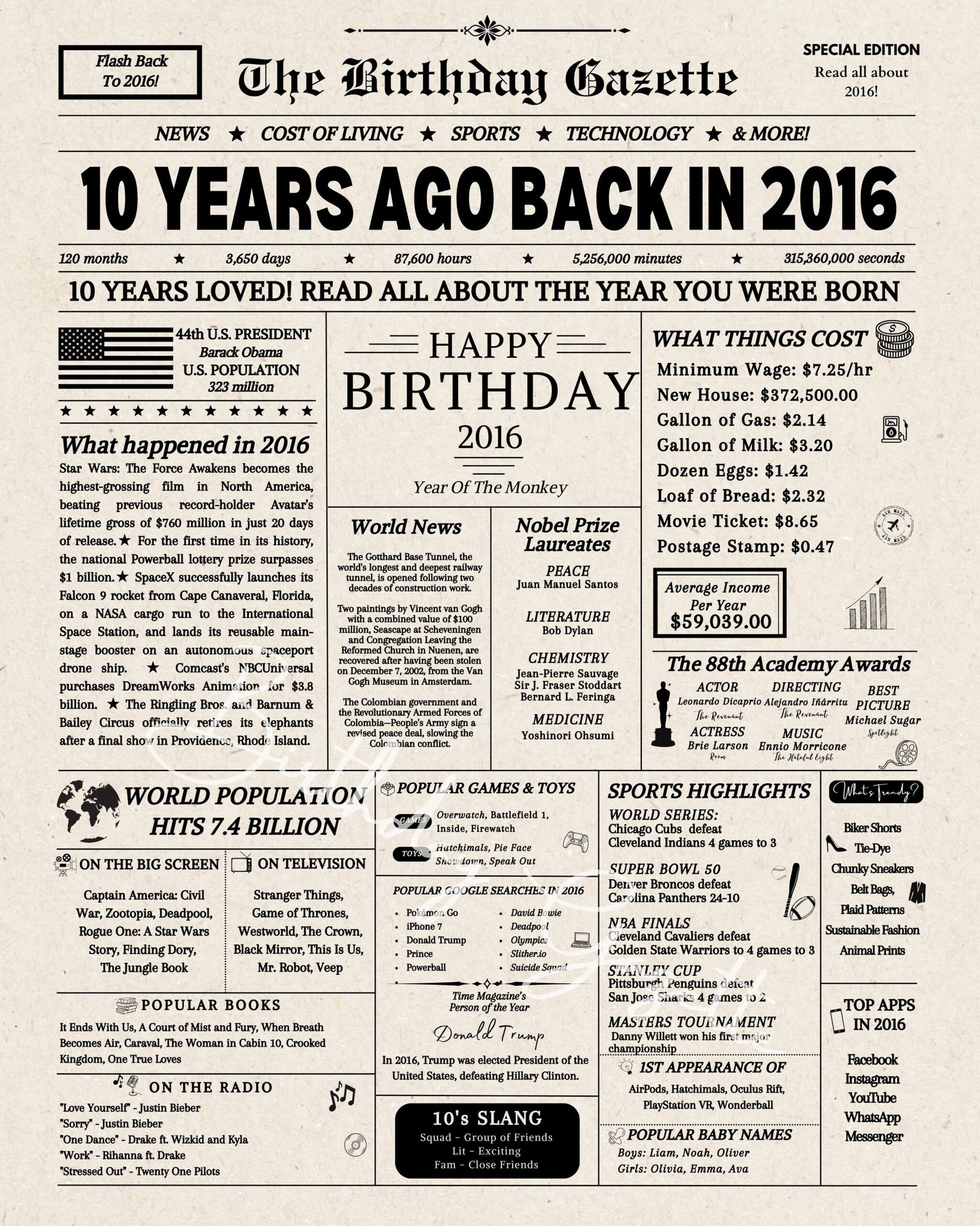 10th Birthday Newspaper Download USA 10th Birthday Newspaper Download USA
